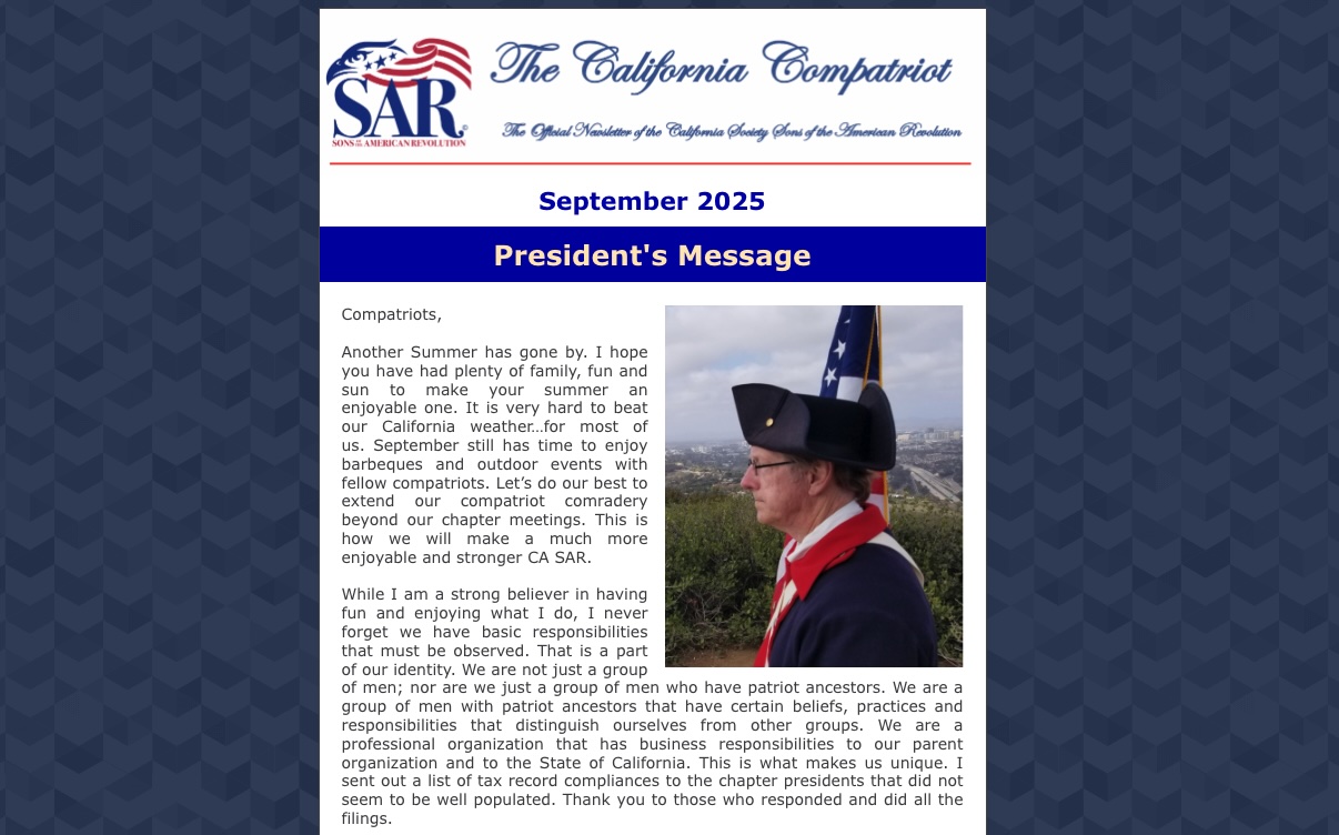You are currently viewing September 2025 California Compatriot